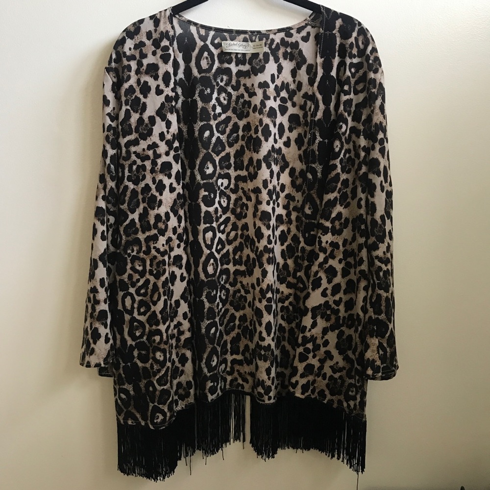 ❌ SOLD ❌ Faded Glory Leopard Duster Kimono XL